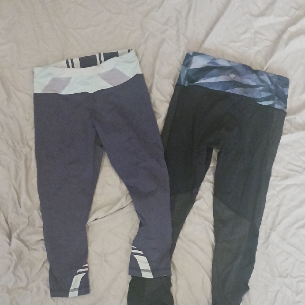 Lululemon Lot Of 2 7/8 Leggings Size 4